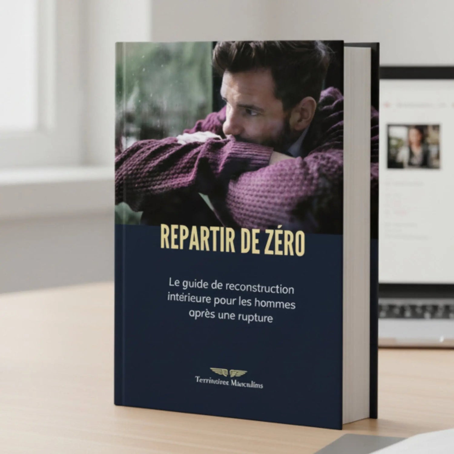 Ebook Repartir de Zéro de Territoires Masculins présenté sur une table de bureau